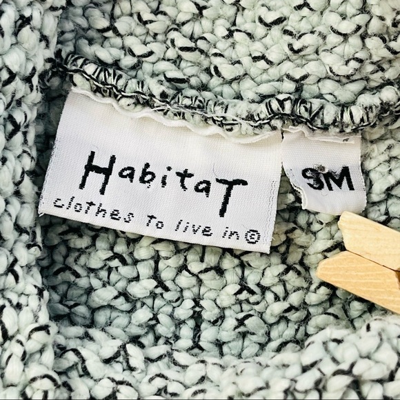 Habitat Cotton texture knit mock neck sweater boxy women's size Small - Picture 3 of 9
